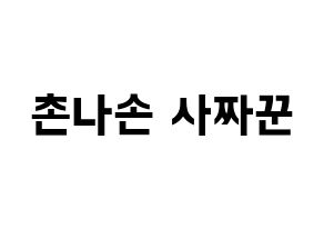 KPOP idol CLC  Sorn (Chonnasorn Sajakul, Sorn) Printable Hangul name fan sign, fanboard resources for concert Normal