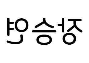 KPOP idol CLC  장승연 (Jang Seung-yeon, Seungyeon) Printable Hangul name Fansign Fanboard resources for concert Reversed
