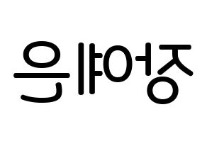KPOP idol CLC  장예은 (Jang Ye-eun, Yeeun) Printable Hangul name Fansign Fanboard resources for concert Reversed