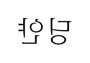 KPOP idol CLC  엘키 (Zong Ding Jan, Elkie) Printable Hangul name fan sign & fan board resources Reversed