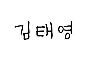 KPOP idol CRAVITY  태영 (Kim Tae-young, Taeyoung) Printable Hangul name fan sign, fanboard resources for light sticks Normal