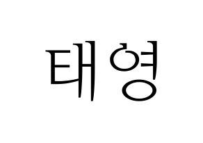 KPOP idol CRAVITY  태영 (Kim Tae-young, Taeyoung) Printable Hangul name fan sign & fan board resources Normal