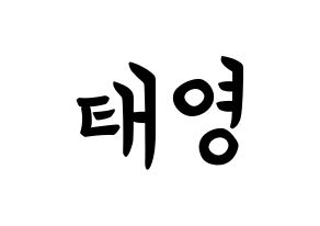 KPOP idol CRAVITY  태영 (Kim Tae-young, Taeyoung) Printable Hangul name fan sign, fanboard resources for concert Normal