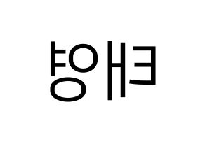 KPOP idol CRAVITY  태영 (Kim Tae-young, Taeyoung) Printable Hangul name fan sign, fanboard resources for LED Reversed