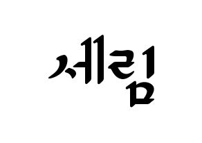 KPOP idol CRAVITY  세림 (Park Se-rim, Serim) Printable Hangul name fan sign, fanboard resources for LED Normal