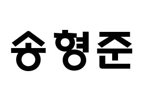 KPOP idol CRAVITY  형준 (Song Hyeong-jun, Hyeongjun) Printable Hangul name fan sign & fan board resources Normal
