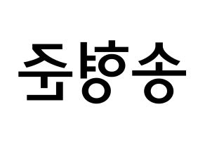 KPOP idol CRAVITY  형준 (Song Hyeong-jun, Hyeongjun) Printable Hangul name Fansign Fanboard resources for concert Reversed