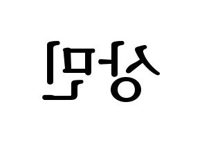 KPOP idol CROSS GENE  상민 (Kim Sang-min, Sangmin) Printable Hangul name fan sign, fanboard resources for LED Reversed