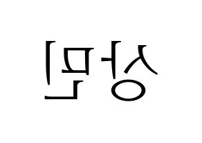 KPOP idol CROSS GENE  상민 (Kim Sang-min, Sangmin) Printable Hangul name fan sign & fan board resources Reversed