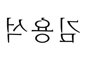 KPOP idol CROSS GENE  용석 (Kim Yong-seok, Yongseok) Printable Hangul name fan sign & fan board resources Reversed