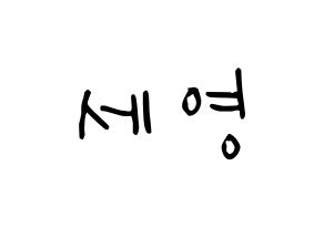 KPOP idol CROSS GENE  세영 (Lee Se-young, Seyoung) Printable Hangul name Fansign Fanboard resources for concert Normal