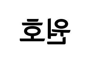 KPOP idol CROSS GENE  신 (Shin Won-ho, Shin) Printable Hangul name fan sign, fanboard resources for concert Reversed