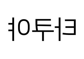 KPOP idol CROSS GENE  타쿠야 (Terada Takuya, Takuya) Printable Hangul name fan sign, fanboard resources for LED Reversed