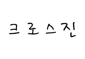 KPOP idol CROSS GENE Printable Hangul fan sign, concert board resources for light sticks Normal