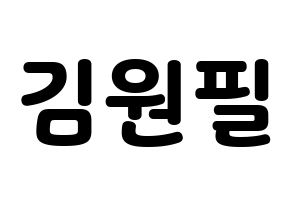 KPOP idol DAY6  원필 (Kim Won-pil, Wonpil) Printable Hangul name fan sign & fan board resources Normal