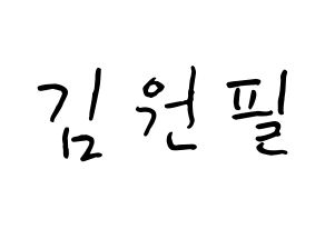 KPOP idol DAY6  원필 (Kim Won-pil, Wonpil) Printable Hangul name fan sign, fanboard resources for concert Normal