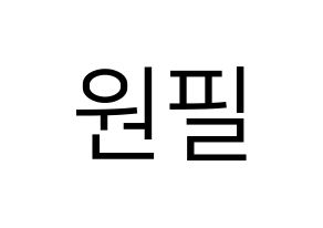KPOP idol DAY6  원필 (Kim Won-pil, Wonpil) Printable Hangul name fan sign, fanboard resources for LED Normal