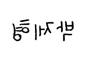 KPOP idol DAY6  Jae (Park Jae-hyung, Jae) Printable Hangul name fan sign, fanboard resources for concert Reversed
