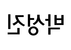 KPOP idol DAY6  성진 (Park Sung-jin, Sungjin) Printable Hangul name Fansign Fanboard resources for concert Reversed