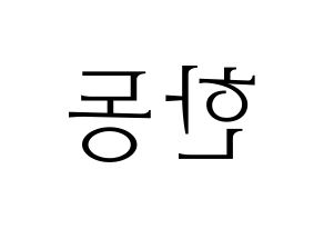 KPOP idol Dreamcatcher  한동 (Han Dong, Handong) Printable Hangul name fan sign & fan board resources Reversed