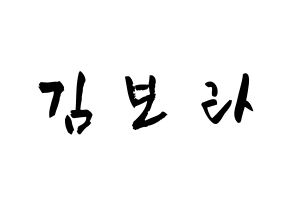 KPOP idol Dreamcatcher  수아 (Kim Bo-ra, SuA) Printable Hangul name fan sign & fan board resources Normal