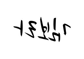 KPOP idol Dreamcatcher  수아 (Kim Bo-ra, SuA) Printable Hangul name fan sign, fanboard resources for concert Reversed