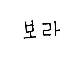 KPOP idol Dreamcatcher  수아 (Kim Bo-ra, SuA) Printable Hangul name fan sign, fanboard resources for light sticks Normal