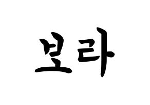 KPOP idol Dreamcatcher  수아 (Kim Bo-ra, SuA) Printable Hangul name fan sign, fanboard resources for concert Normal
