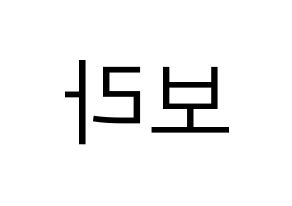 KPOP idol Dreamcatcher  수아 (Kim Bo-ra, SuA) Printable Hangul name fan sign, fanboard resources for LED Reversed