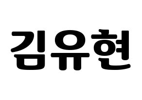 KPOP idol Dreamcatcher  유현 (Kim Yoo-hyeon, Yoohyeon) Printable Hangul name fan sign, fanboard resources for light sticks Normal
