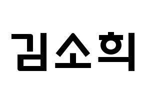 KPOP idol ELRIS  소희 (Kim So-hee, Sohee) Printable Hangul name fan sign & fan board resources Normal