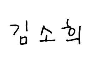 KPOP idol ELRIS  소희 (Kim So-hee, Sohee) Printable Hangul name fan sign, fanboard resources for concert Normal