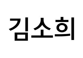 KPOP idol ELRIS  소희 (Kim So-hee, Sohee) Printable Hangul name Fansign Fanboard resources for concert Normal