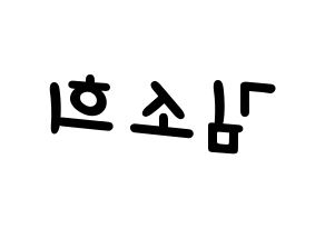 KPOP idol ELRIS  소희 (Kim So-hee, Sohee) Printable Hangul name fan sign, fanboard resources for light sticks Reversed