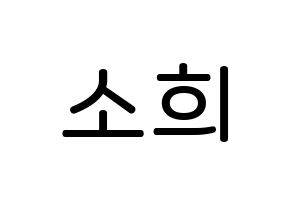 KPOP idol ELRIS  소희 (Kim So-hee, Sohee) Printable Hangul name Fansign Fanboard resources for concert Normal
