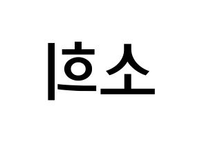 KPOP idol ELRIS  소희 (Kim So-hee, Sohee) Printable Hangul name Fansign Fanboard resources for concert Reversed