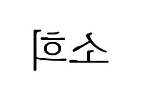 KPOP idol ELRIS  소희 (Kim So-hee, Sohee) Printable Hangul name fan sign & fan board resources Reversed