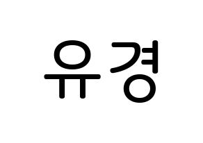 KPOP idol ELRIS  유경 (Lee Yu-kyung, Yukyung) Printable Hangul name Fansign Fanboard resources for concert Normal