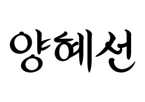 KPOP idol ELRIS  혜성 (Yang Hye-seong, Hyeseong) Printable Hangul name fan sign, fanboard resources for concert Normal