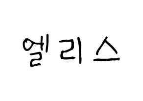 KPOP idol ELRIS Printable Hangul Fansign concert board resources Normal