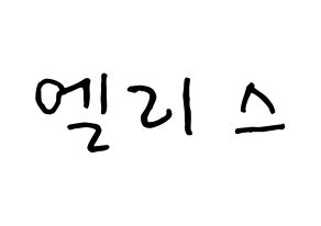 KPOP idol ELRIS Printable Hangul fan sign, concert board resources for light sticks Normal