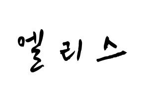 KPOP idol ELRIS Printable Hangul fan sign & concert board resources Normal
