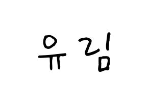 KPOP idol Everglow  아샤 (Heo Yu-rim, Aisha) Printable Hangul name fan sign, fanboard resources for concert Normal