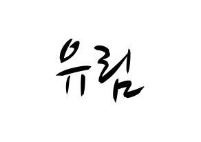 KPOP idol Everglow  아샤 (Heo Yu-rim, Aisha) Printable Hangul name fan sign, fanboard resources for concert Normal