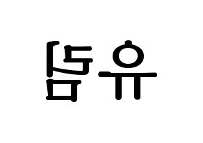 KPOP idol Everglow  아샤 (Heo Yu-rim, Aisha) Printable Hangul name fan sign, fanboard resources for LED Reversed