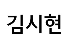 KPOP idol Everglow  시현 (Kim Si-hyeon, Sihyeon) Printable Hangul name Fansign Fanboard resources for concert Normal