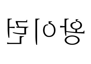 KPOP idol Everglow  이런 (Wang Yi-ren, Yiren) Printable Hangul name fan sign & fan board resources Reversed