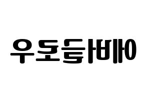 KPOP idol Everglow Printable Hangul fan sign, fanboard resources for light sticks Reversed