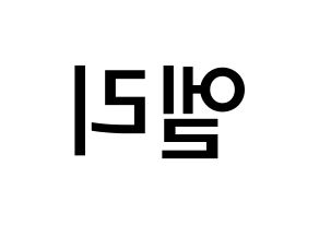 KPOP idol EXID  엘리 (Ahn Hyo-jin, LE) Printable Hangul name Fansign Fanboard resources for concert Reversed
