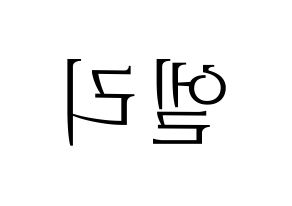 KPOP idol EXID  엘리 (Ahn Hyo-jin, LE) Printable Hangul name fan sign & fan board resources Reversed